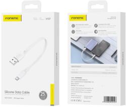 FONENG kábel X107 Micro USB 2.1A 0.25M Fehér
