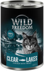 Wild Freedom 6x400g Wild Freedom Adult nedves macskatáp - Clear Lakes - pisztráng & csirke