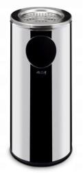 Hendi Cos de gunoi cu scrumiera, capacitate 33 litri, Inox, diametru 135 mm, baza din cauciuc antiderapant, 240x(H)660mm, DNH691397 (DNH691397) Scrumiera