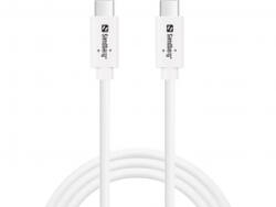 Sandberg USB-C - USB-C (USB 3.1 Gen 2) kábel 100W fehér 1m (136-53) (136-53)
