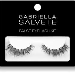 Gabriella Salvete False Eyelash Kit gene false cu lipici tip Basic Black 1 buc