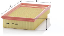 Mann-filter Levegőszűrő Mann Filter C 29 117 (C29117)