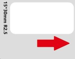 NIIMBOT A2A68601301, 15x30mm, 195db, fehér öntapadó címkék (A2A68601301)