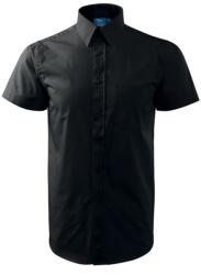 MALFINI férfi rövid ujjú ing, pamut, fekete, XL méret
