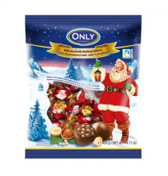 ONLY Mikulás golyók tejes krémmel és búzaropogóssal - 400g