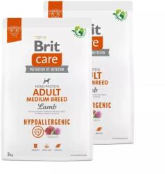 Brit Care Dog Hypoallergenic Adult Medium Breed bárány, rizs kutyatáp 2x3kg