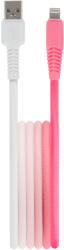 Setty kábel USB - Lightning 1, 5 m 2, 4A KGA-L-1.52420 fehér-rózsaszín gradiens