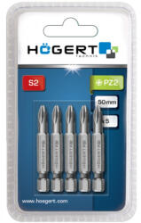 Högert Technik Bit készlet, PZ2, 50 mm, 5 darabos (HT1S322)