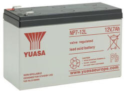 YUASA Akkumulátor 12V 7Ah Yuasa NP7-12L, Faston 6.35 csatlakozó, ólom-savas zselés, 151x65x97, 5mm, szünetmentes tápellátás (UPS), telekommunikációhoz, tűz- és biztonságtechnikához, vészvilágítási rendszere