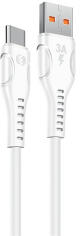 S-Link kábel - SL-X243 (3A, 15W, Gyorstöltés, Type-C, 100cm adat+töltőkábel, fehér) (31621) (31621)