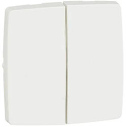 Legrand 086120L Oteo kettős váltókapcsoló vagy kettős nyomó keret, nélkül, 10 A, fehér (086120L)