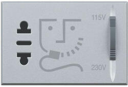 Legrand Axolute HC4177 borotva aljzat 3 modulos, szürke (HC4177)