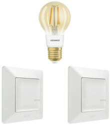 Legrand Smart Lighting okos otthon bővítőkészlet: filament fényforrás + 2 db Valena Life-Netatmo kapcsoló/dimmer (ETV), fehér - 199322 (199322)