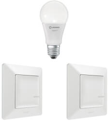 Legrand Smart Lighting okos otthon bővítőkészlet: fényforrás + 2 db Valena Life-Netatmo kapcsoló/dimmer (ETV), fehér - 199320 (199320)