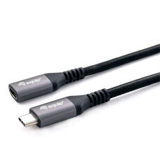Equip Kábel - (USB-C 3.2 Gen2 hosszabbító kábel, apa/anya, 4K/60Hz, 10Gbps, 1m) (128371) (128371)