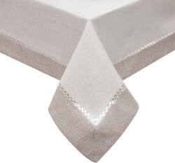 Eurofirany Emma azsúrozott asztalterítő Fehér/ezüst 145x260 cm (HS382250)