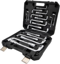 Lincos Pipakulcs, hajlított dugókulcs, csőkulcs készlet, 6-32mm, 19db (DK-121905)