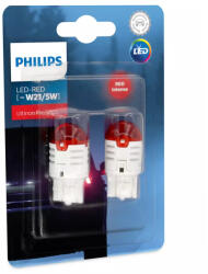 Philips W21/5W autó LED 2 darab/csomag, piros (Pro3000) (11065U30RB2)