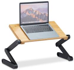 Relaxdays laptopasztal, bambusz, állítható, 47, 5 x 60 x 25 cm (10028843)