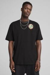 PUMA Puma, Póló logómintás hátrésszel, Zöld, Fekete, 2XL (629639-01-XXL)