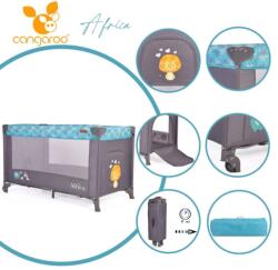 Cangaroo Africa utazóágy 1 szintes, 14 kg-ig türkíz