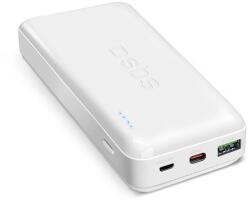 SBS Külső akkumulátor SBS TTBB20000PD20W 20000mAh 20W fehér USB-C USB-A MicroUSB (TTBB20000PD20W)