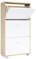 CASARIA Cipős szekrény 115x60x24 cm - tölgy/fehér (109315)
