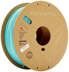 Polymaker PolyTerra PLA 3D nyomtatószál PLA műanyag alacsonyabb műanyag tartalom 1.75 mm 1000 g Világoskék 1 db (70844) (70844) - aqua