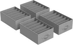 SONGMICS 4 db-os fiókos rendszerező, 42 x 30 x 17 cm, szürke (RUS009G04) - vasbutor