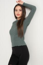 ONLY Only, Emma bordázott felső, Melange zöld, L (15180040-BALSAM-GREEN-L)