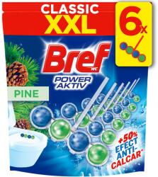 Bref Power Aktiv Pine WC frissítő, 6 x 50 g