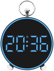 Welora Digitális Asztali Vagy Falióra ébresztővel, Welora, Szundi Funkcióval, LED-fénnyel, éjszakai üzemmóddal, Hangvezérléssel, USB-vel, Kék (CEAS_AT35-58_ALBASTRU-3126)