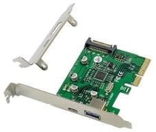 Conceptronic USB-A 3.0 + USB-C 3.2 Gen2 bővítő kártya PCIe (EMRICK09G) (EMRICK09G)
