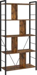 VASAGLE Könyvespolc, 5 szintes polc, rusztikus barna (LBC121B01)
