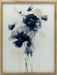  KERET FALI PLAKÁT SÖTÉTKÉK VIRÁGOK 70x100 CM MATT