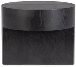 Bizzotto Stanwood Kör Dohányzóasztal Fekete Kőrisfa Furnér - pepita