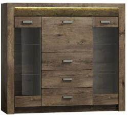 Tempo Vitrines komód, kőris sötét, INFINITY 08