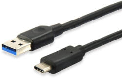 Equip Átalakító Kábel - (USB-C 3.2 Gen1 to USB-A, apa/apa, fekete, 0, 25m) (128343) (128343)