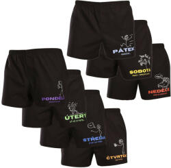 Nedeto 7PACK férfi bő szárú boxeralsók Nedeto 1. hét (7NTF1) XL - pepita