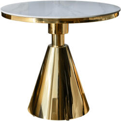 TEMPO KONDELA Étkezőasztal, arany/fehér márvány, GREIS TYP 1 - pepita