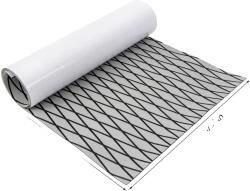  Eva hab teak lap, 94 x 35 hüvelyk, csúszás nélküli ragasztó tengeri padló, Fekete szürke