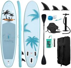  Stand Up Paddle Board, három csúszó uszony, EVA csúszásgátló párna, kék