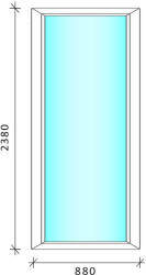  90x240 Fix műanyag ablak