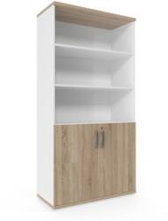  Dulap inalt Viva, 179 x 90 x 42 cm, cu nisa si usi, stejar sonoma/alb M1250050 Dulap arhivare