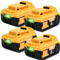 DEWALT csavarhúzó akkumulátor, 20 V, kompatibilis a DCF850, DCF887, DCF922 -vel, 4 db 6, 0 20 V