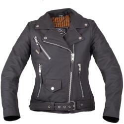  Női bőr motoros kabát W-TEC Brinea M bővített matt fekete
