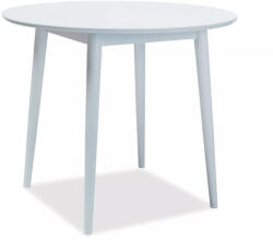 SIGNAL MEBLE Larson Kerek MDF Étkezőasztal Fehér 90cm (LARSONB90)