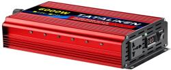  Teljesítmény inverter, DC 12V bemeneti feszültség, AC 220V¬±10% kimeneti feszültség, 50Hz frekvencia, 12V 6000W 220V