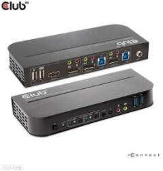 Club 3D KVM Switch - (Dual DisplayPort, 4K60Hz, HDMI, KVM, IR távirányító) (CSV-7210) (CSV-7210)