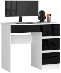 AKORD A-7 Íróasztal - Fehér/Fekete - 90 cm (IP0PBIUPOLCZARPRA7)